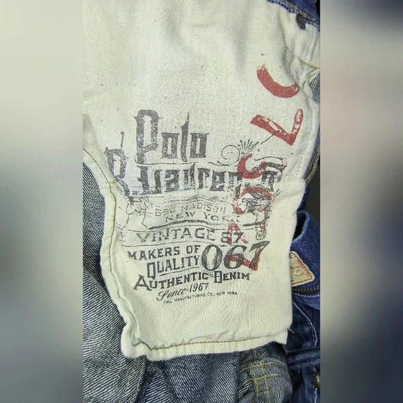 Polo Ralph Lauren Vintage 67 Men's Straight Leg Medium Wash Blue Jeans, 36X32 - Picture 9 of 12